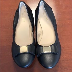 Cole Haan Black Tali Bow Flat Brand New